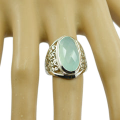 Inès Filigree Aqua Solitaire Ring