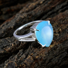 Sofia Romantic Aqua Solitaire Ring