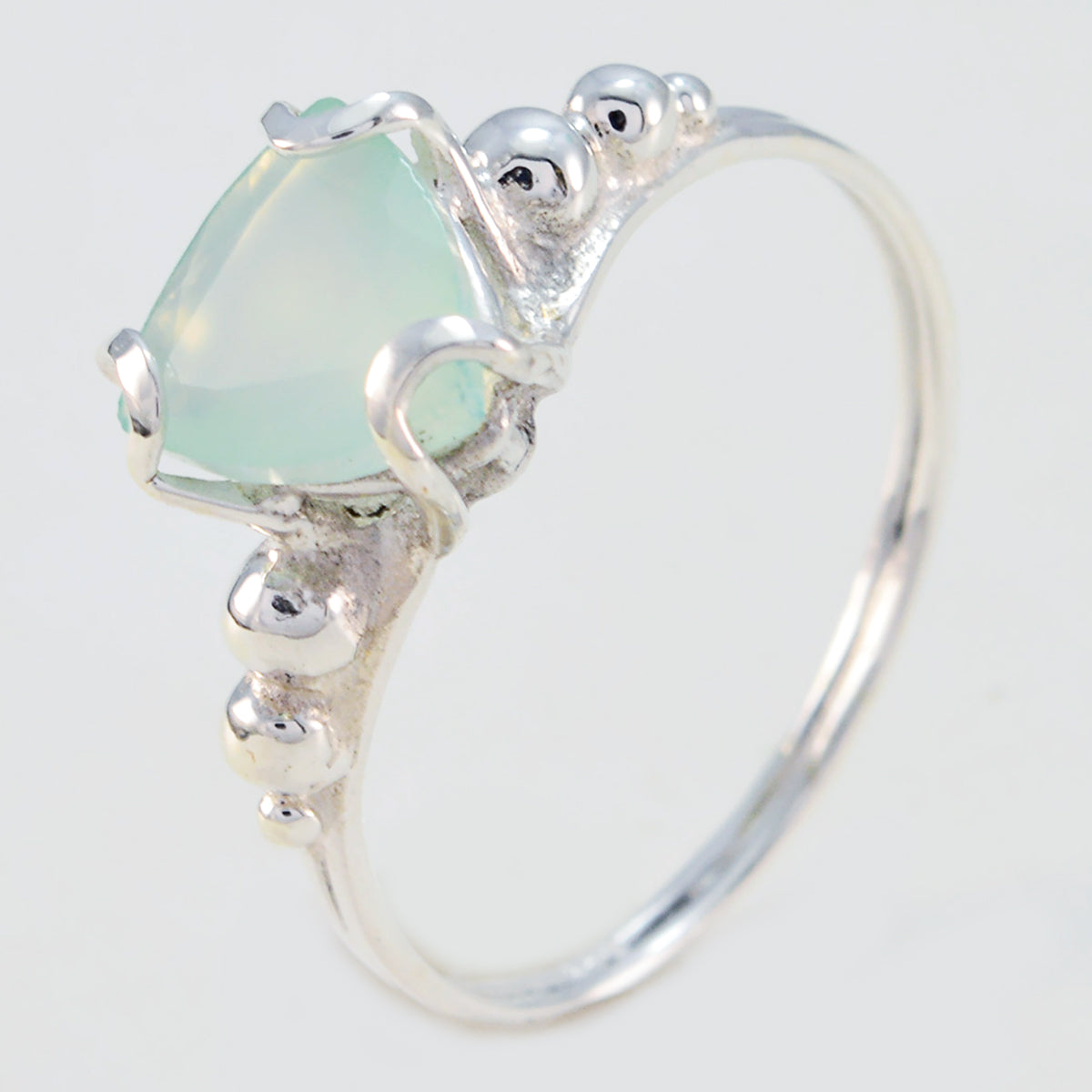 Eliza Rope-Wire Aqua Solitaire Ring