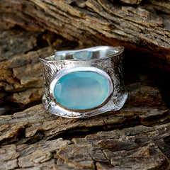 Amelia Oversized Aqua Solitaire Band