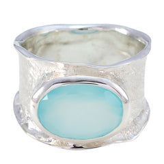 Amelia Oversized Aqua Solitaire Band