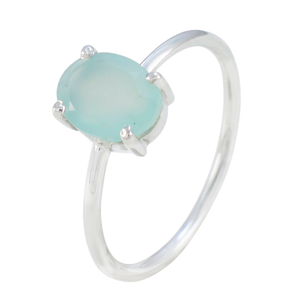 Riya Sophisticated Aqua Solitaire Ring