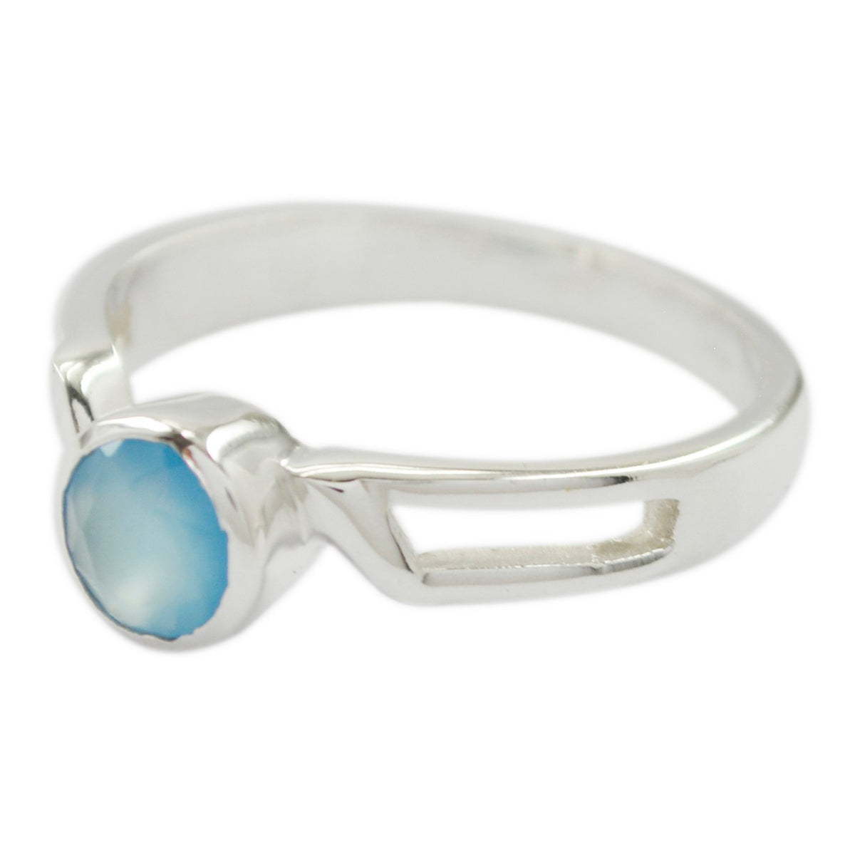 Sakura Modern Aqua Solitaire Ring