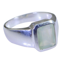 Amanda Signet Aqua Solitaire Ring