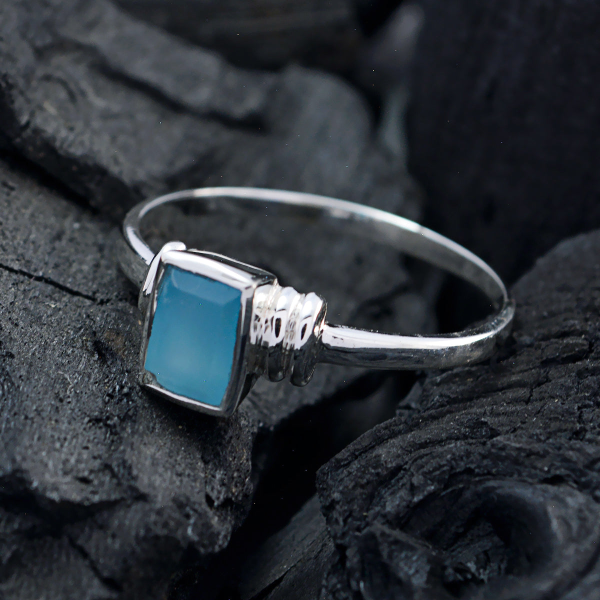 zazlle Boho Aqua Solitaire Ring
