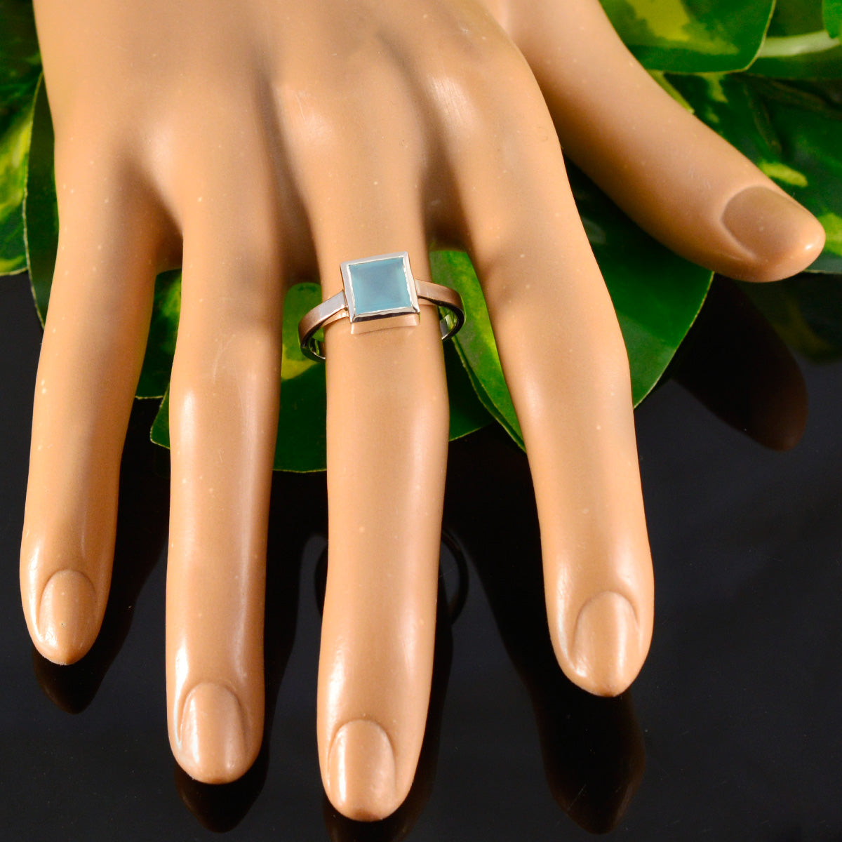 Lucia Cultural Aqua Solitaire Ring