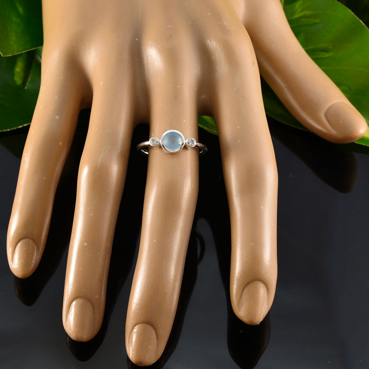Aaliyah Fairytale Aqua Trilogy Ring