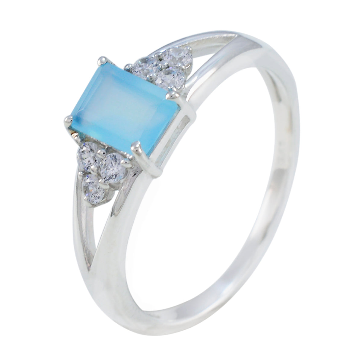 Autumn Contemporary Aqua Halo Ring