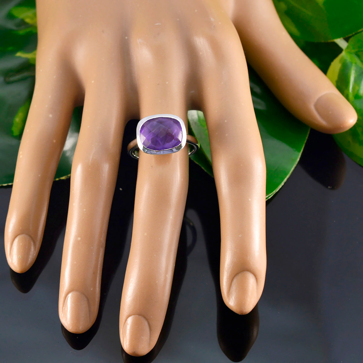 Nora Cultural Purple Solitaire Ring