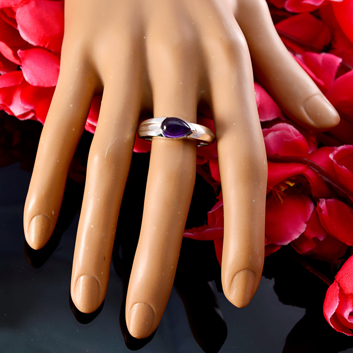 Kristine propsel Purple Solitaire Ring