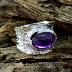Natcha engravings Purple Solitaire Ring