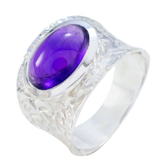 Natcha engravings Purple Solitaire Ring