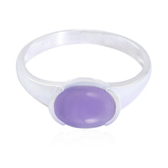 Aiko Graceful Purple Solitaire Ring Amethyst Purple