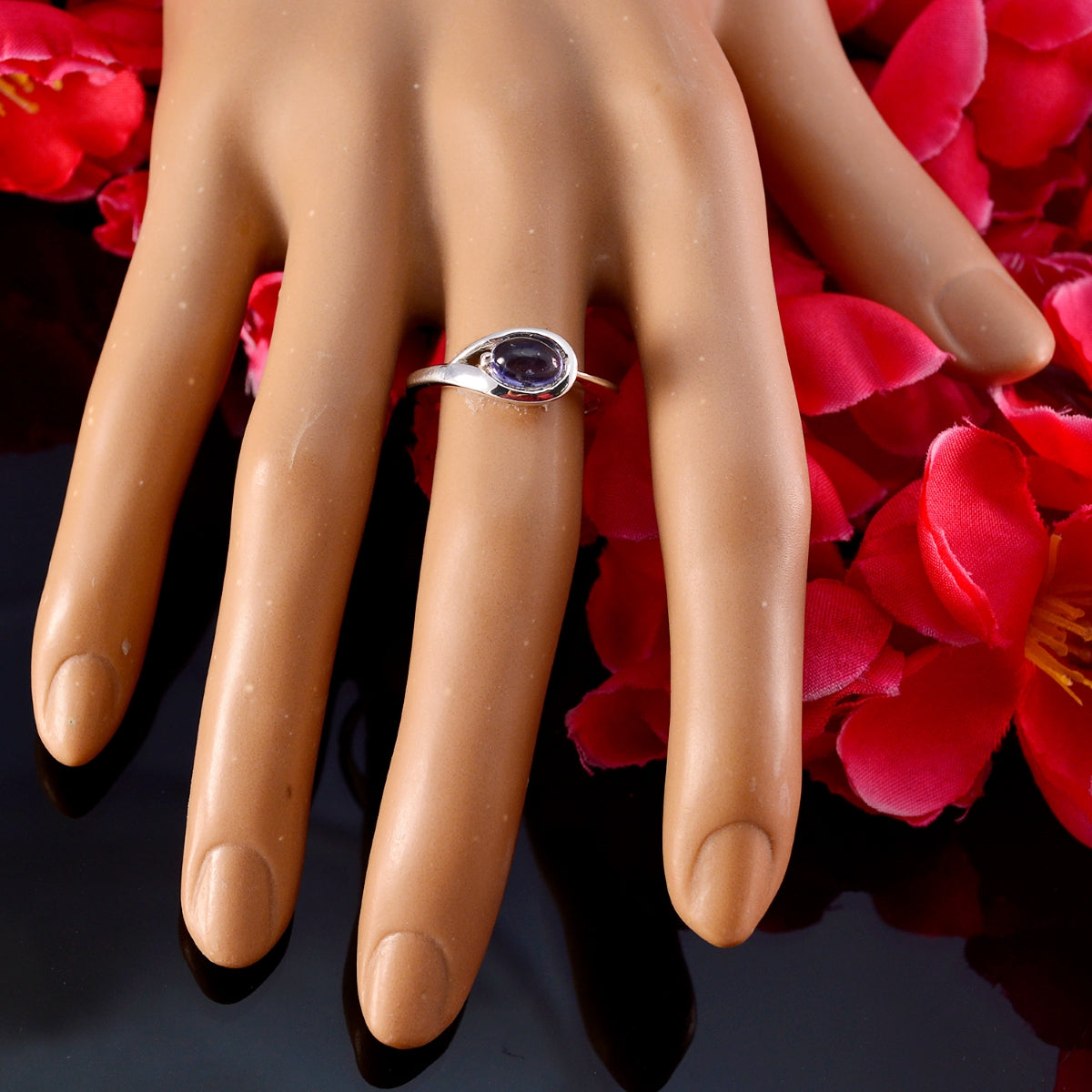 Ananya Sophisticated Purple Solitaire Ring