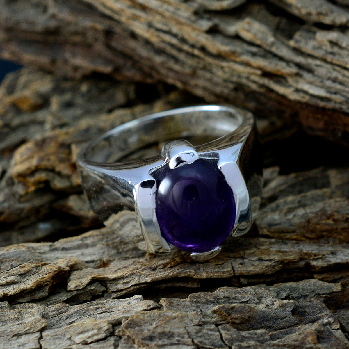 Marie Artisan Purple Solitaire Ring