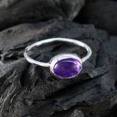 Aisha Graceful Purple Solitaire Ring