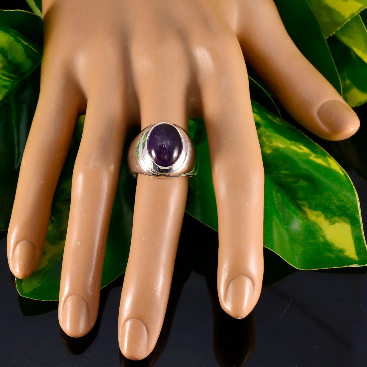 Liyana Trendy Purple Solitaire Ring