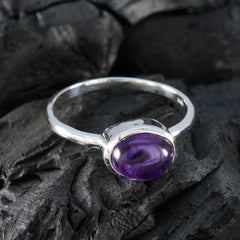 Yuna Modern Purple Solitaire Ring
