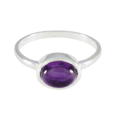 Yuna Modern Purple Solitaire Ring Amethyst Purple