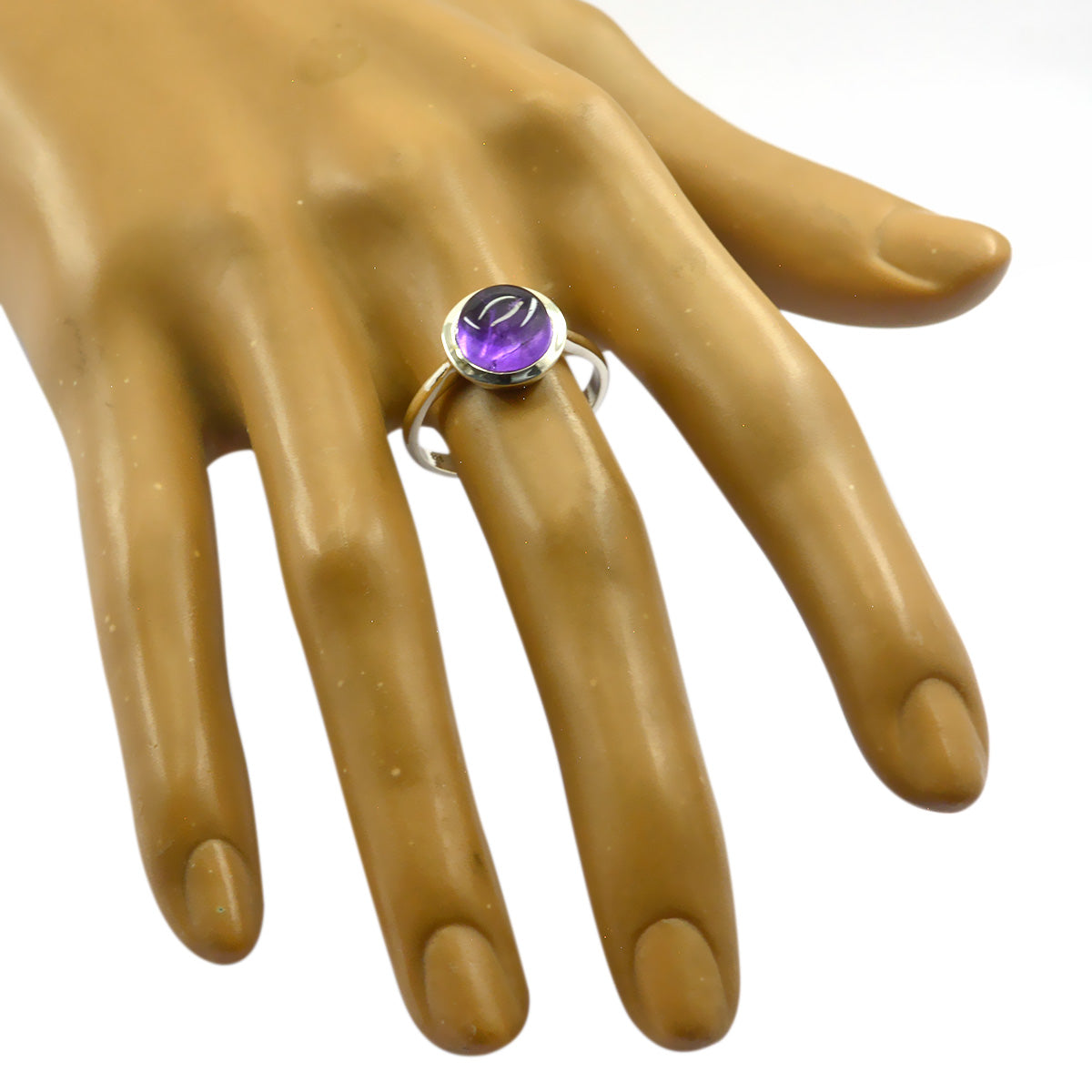 Alina Graceful Purple Solitaire Ring