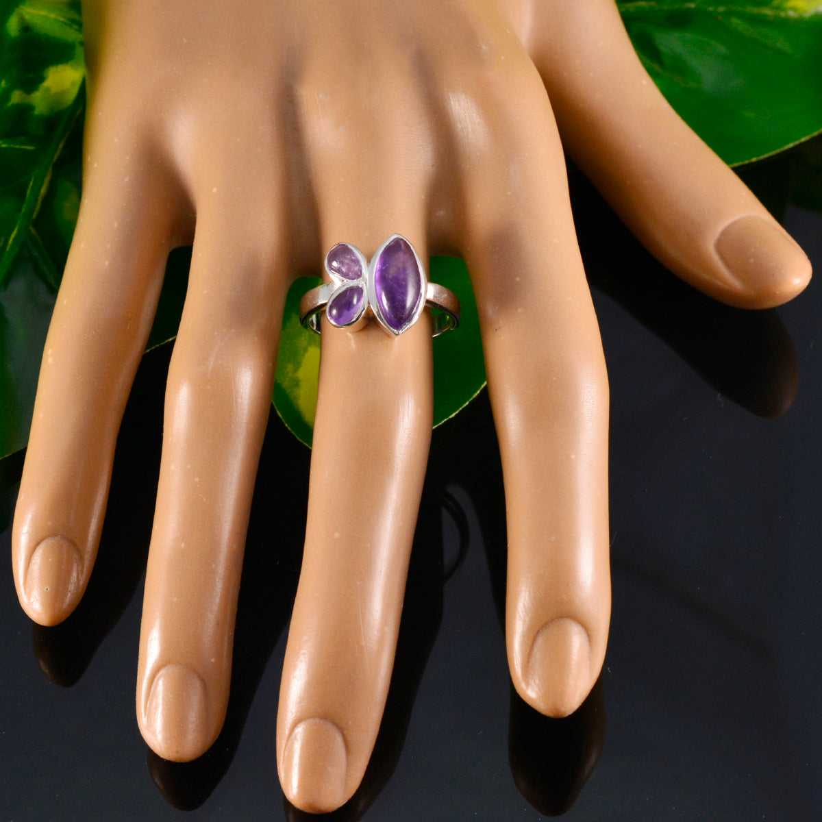 Aisha Boho Purple Trilogy Ring