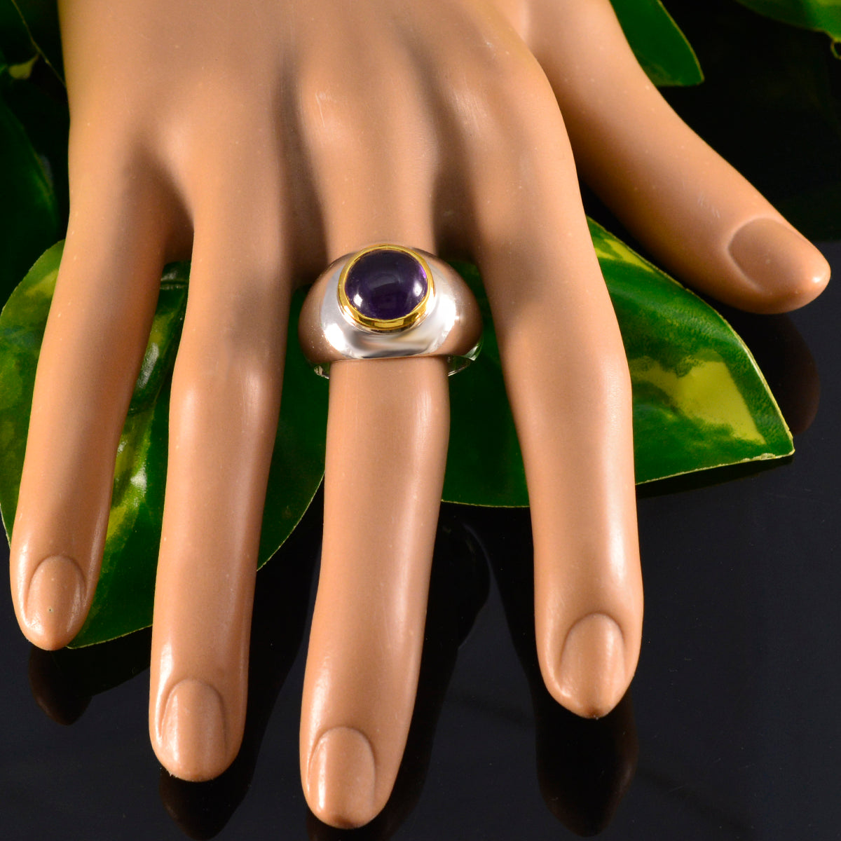 Alice Abstract Purple Solitaire Ring