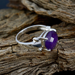 Amanda Sophisticated Purple Solitaire Ring