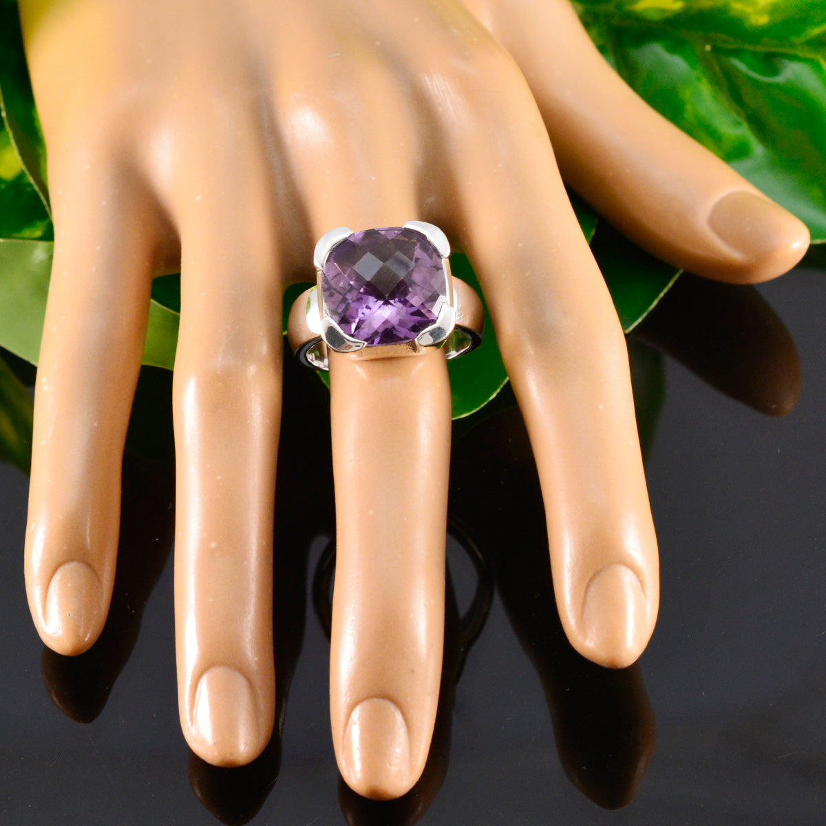 Claire Heritage Purple Solitaire Ring