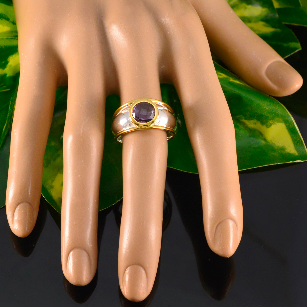 Nova Modern Purple Solitaire Ring