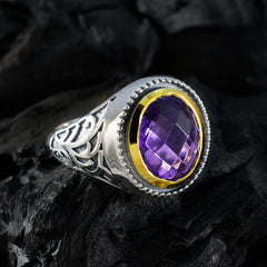 Laura Filigree Purple Solitaire Ring