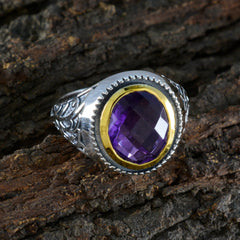 Laura Filigree Purple Solitaire Ring