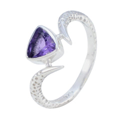 Paula Retro Purple Solitaire Ring
