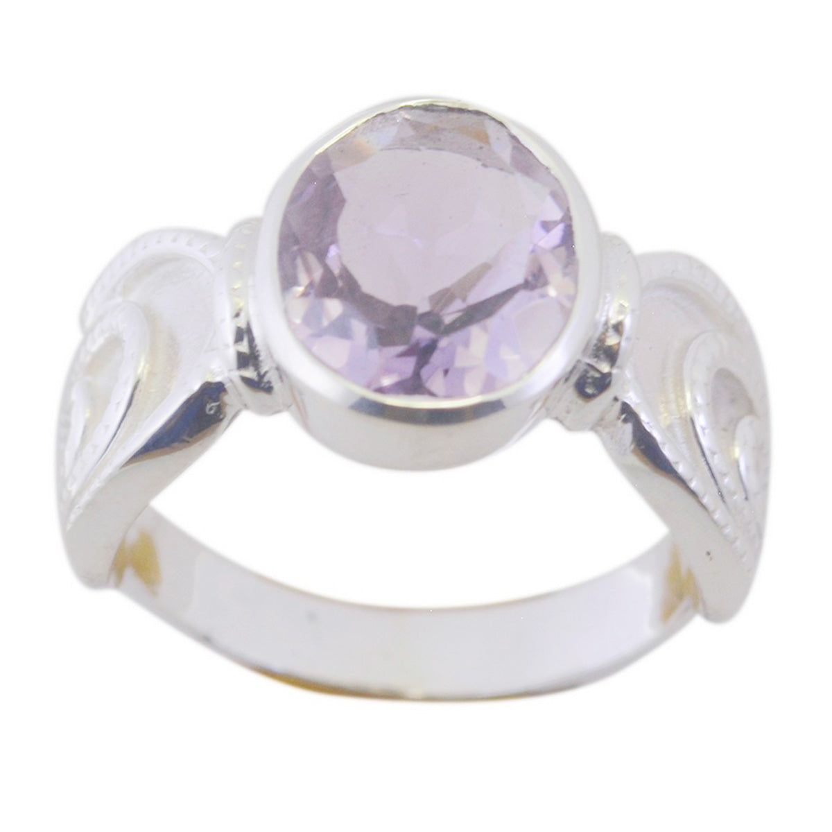 Cecilia Romantic Purple Solitaire Ring Amethyst Purple