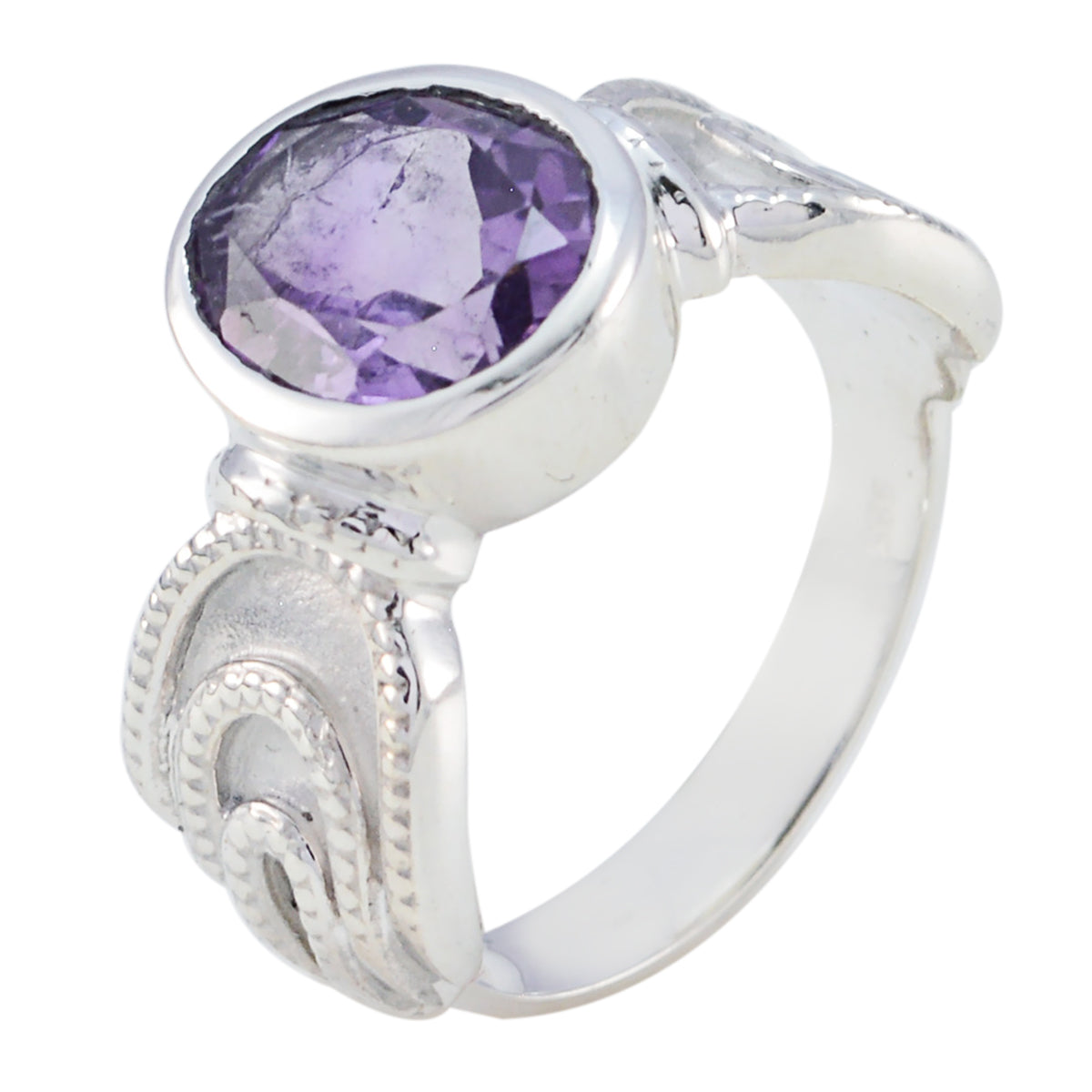 Cecilia Romantic Purple Solitaire Ring