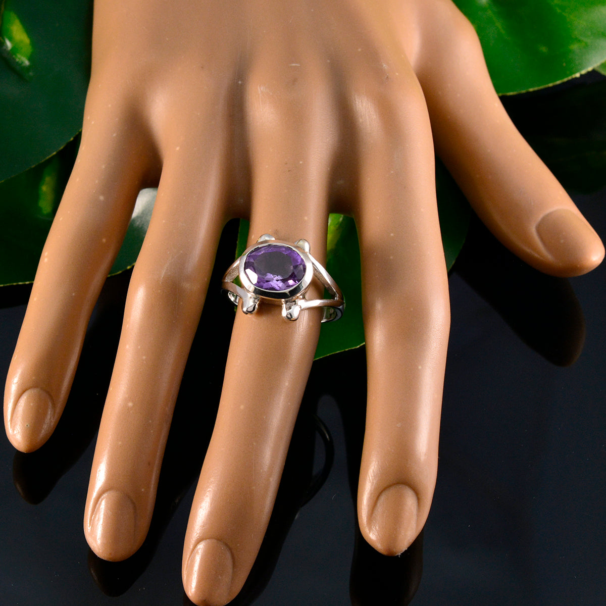 Bianca valentine Purple Solitaire Ring