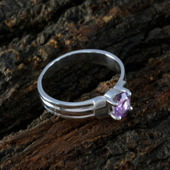 Zoe Abstract Purple Solitaire Ring