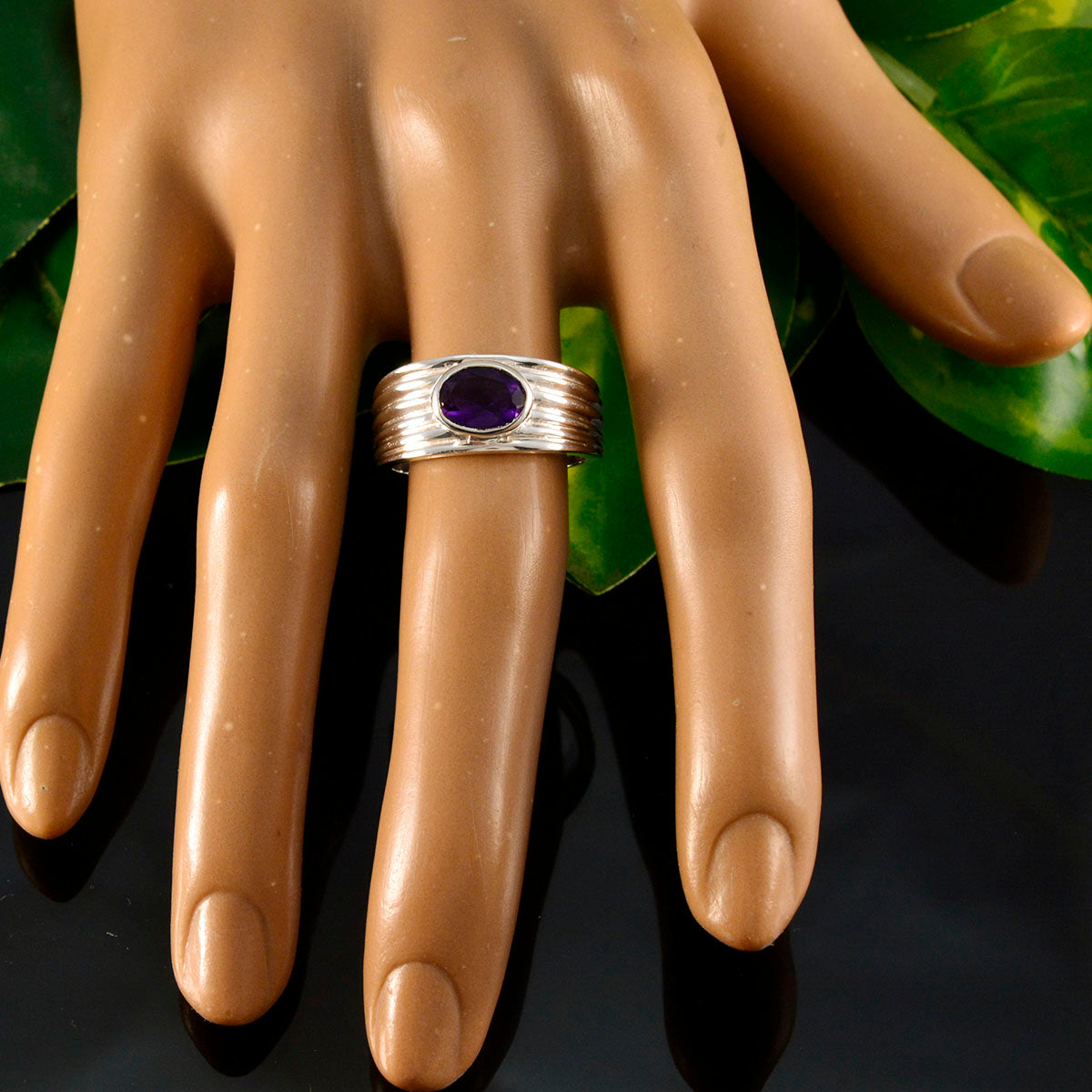 Priya valentine Purple Solitaire Ring