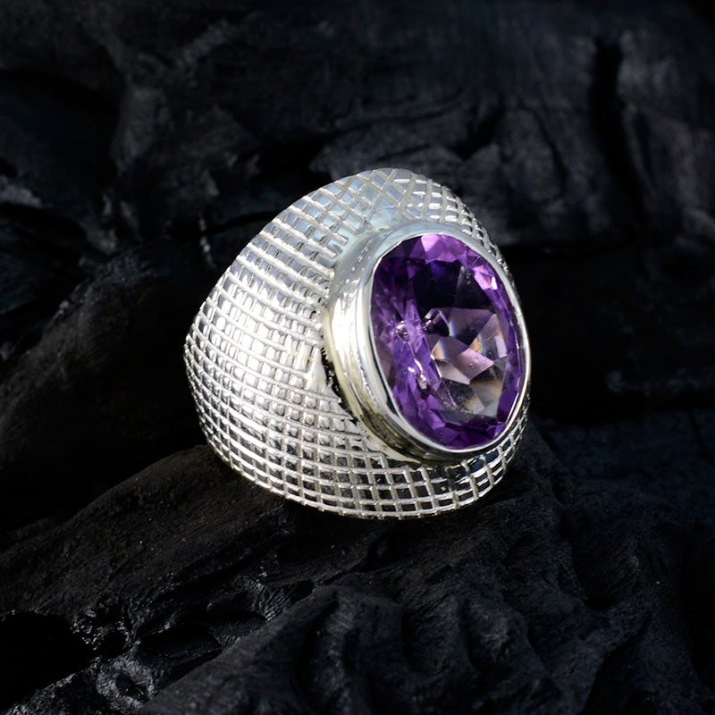zazlle engravings Purple Solitaire Ring