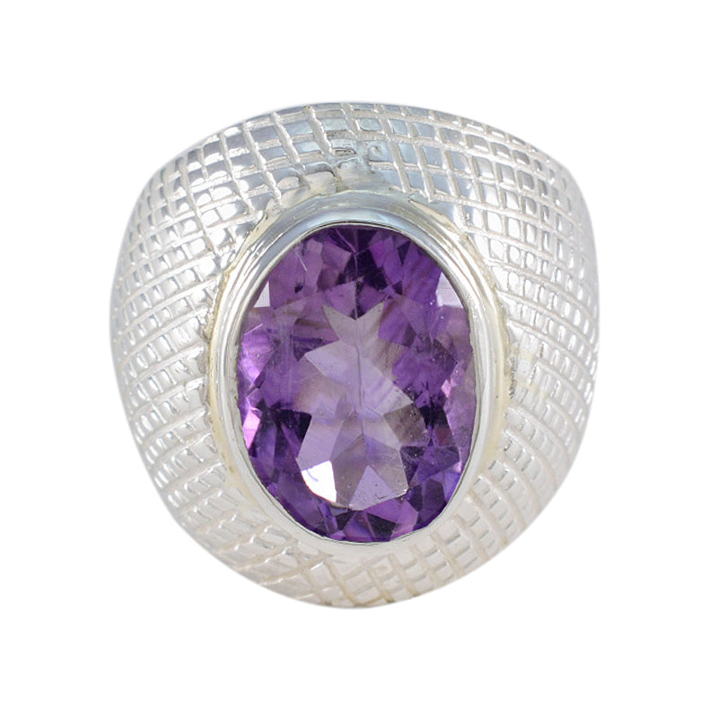 zazlle engravings Purple Solitaire Ring Amethyst Purple