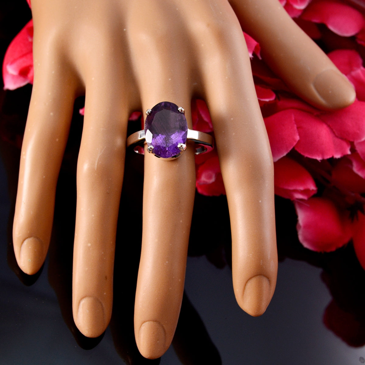 Andrea propsel Purple Solitaire Ring