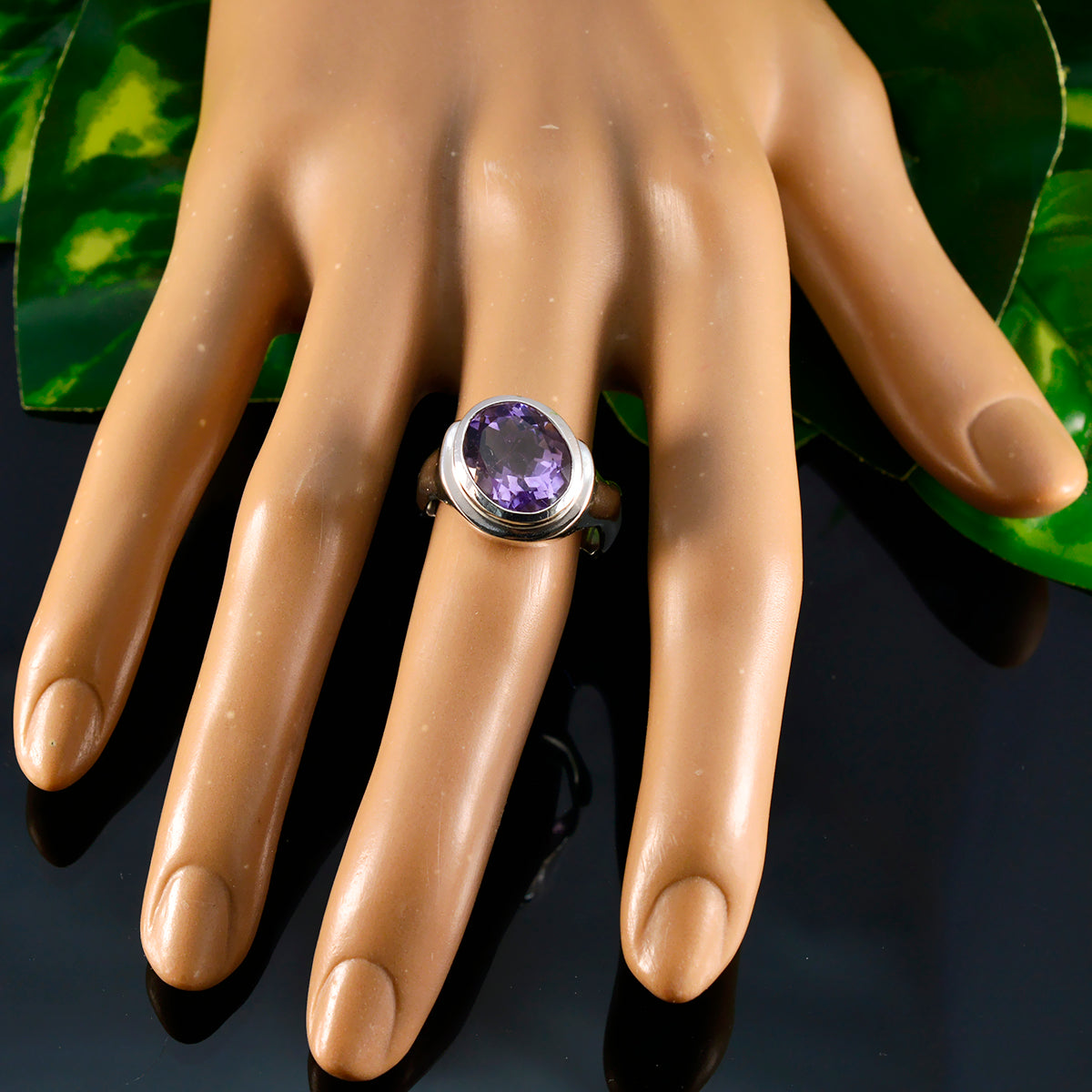 Penelope Graceful Purple Solitaire Ring