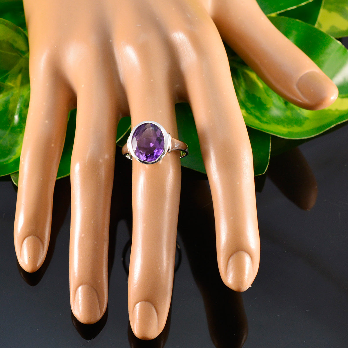 Emily Boho Purple Solitaire Ring