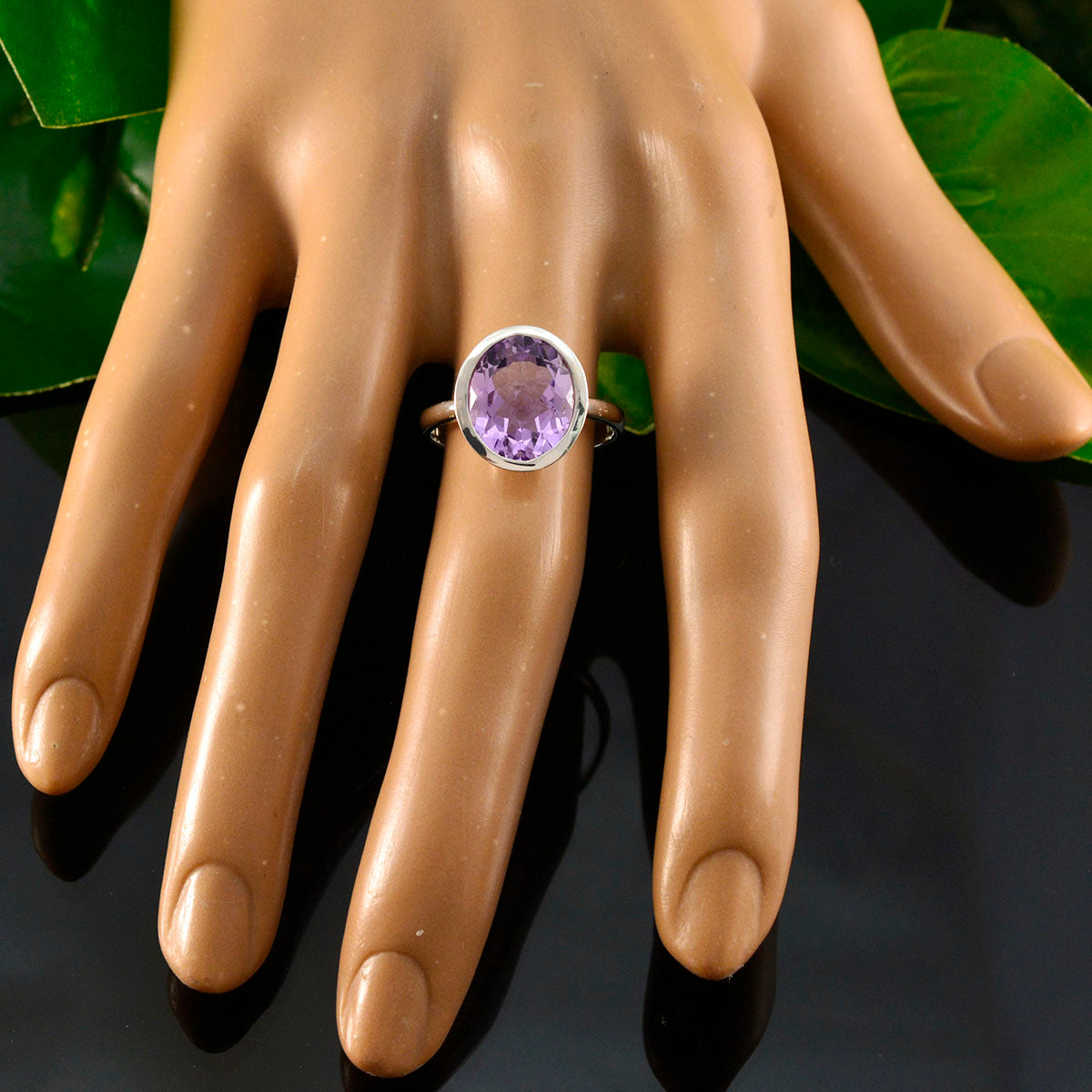 Ivy Ethnic Purple Solitaire Ring