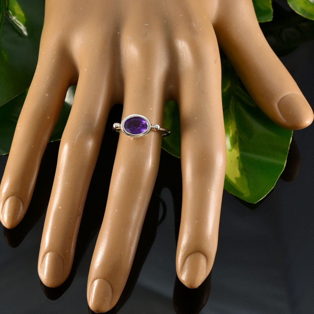 Bianca Trendy Purple Solitaire Ring