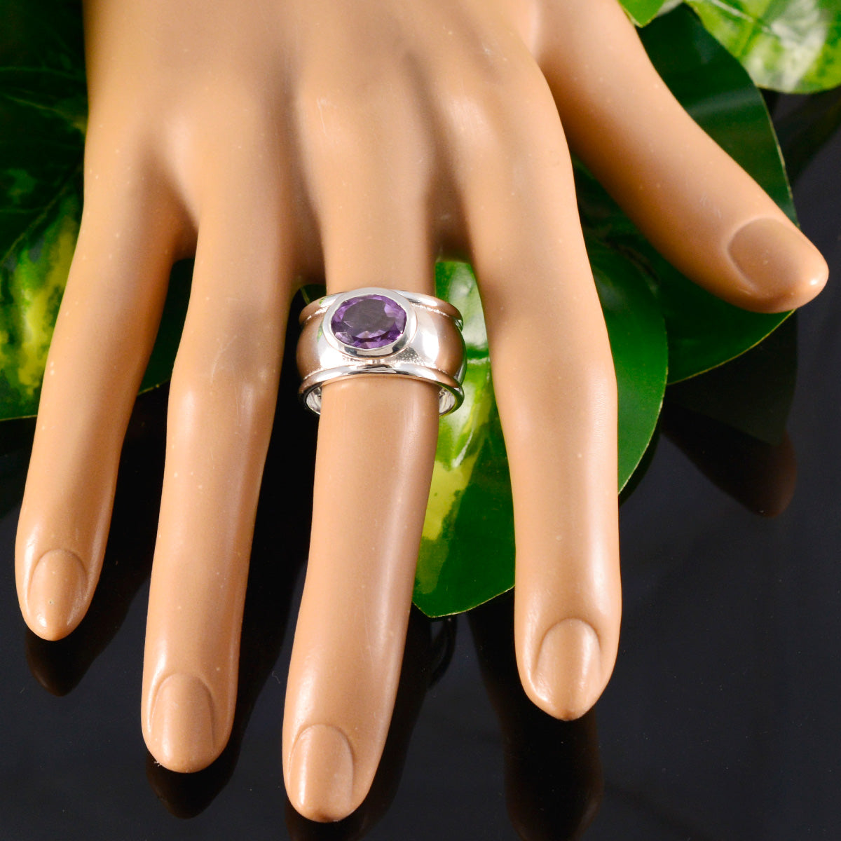 Olivia Artisan Purple Solitaire Ring