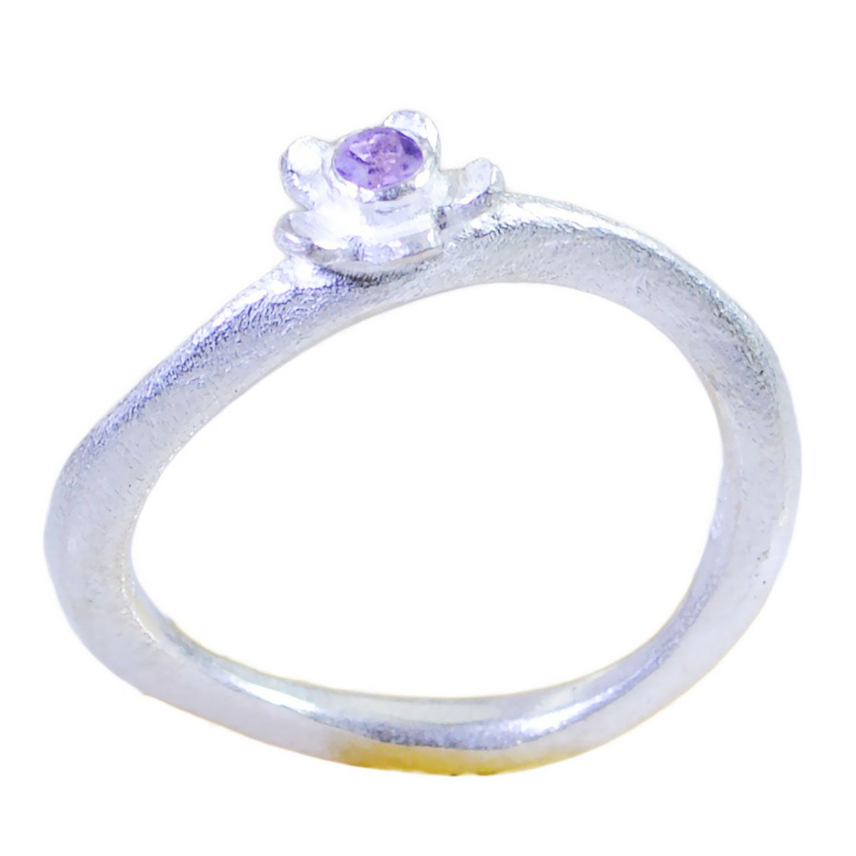 Aurora Abstract Purple Solitaire Ring
