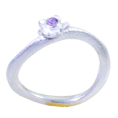 Aurora Abstract Purple Solitaire Ring