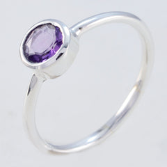 Yuna Romantic Purple Solitaire Ring