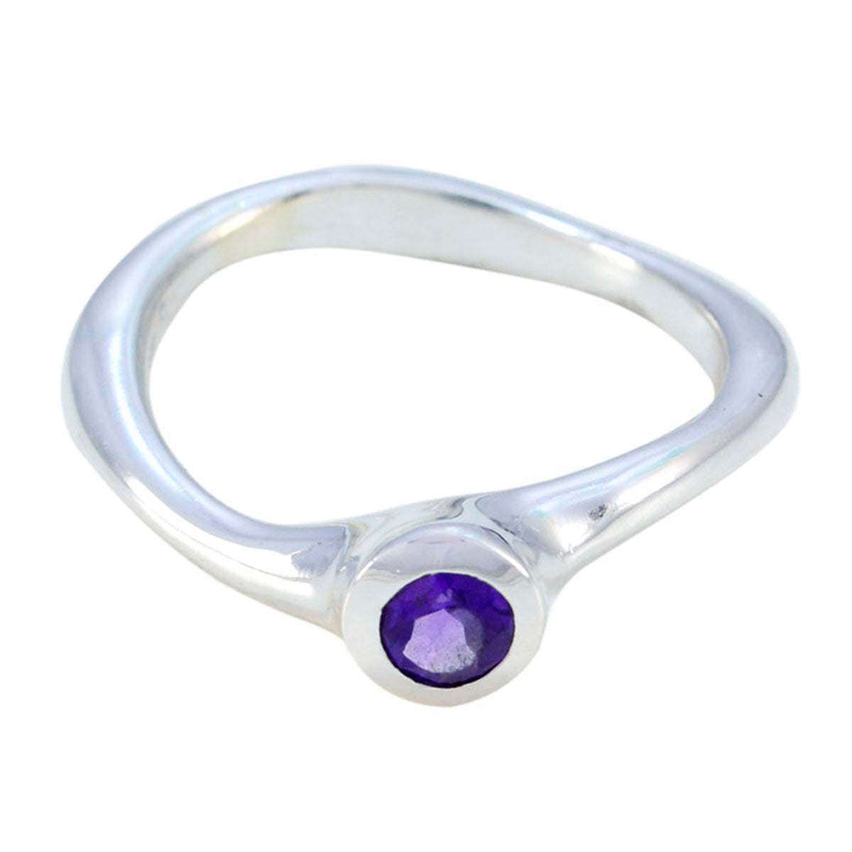 Hina Romantic Purple Solitaire Ring Amethyst Purple