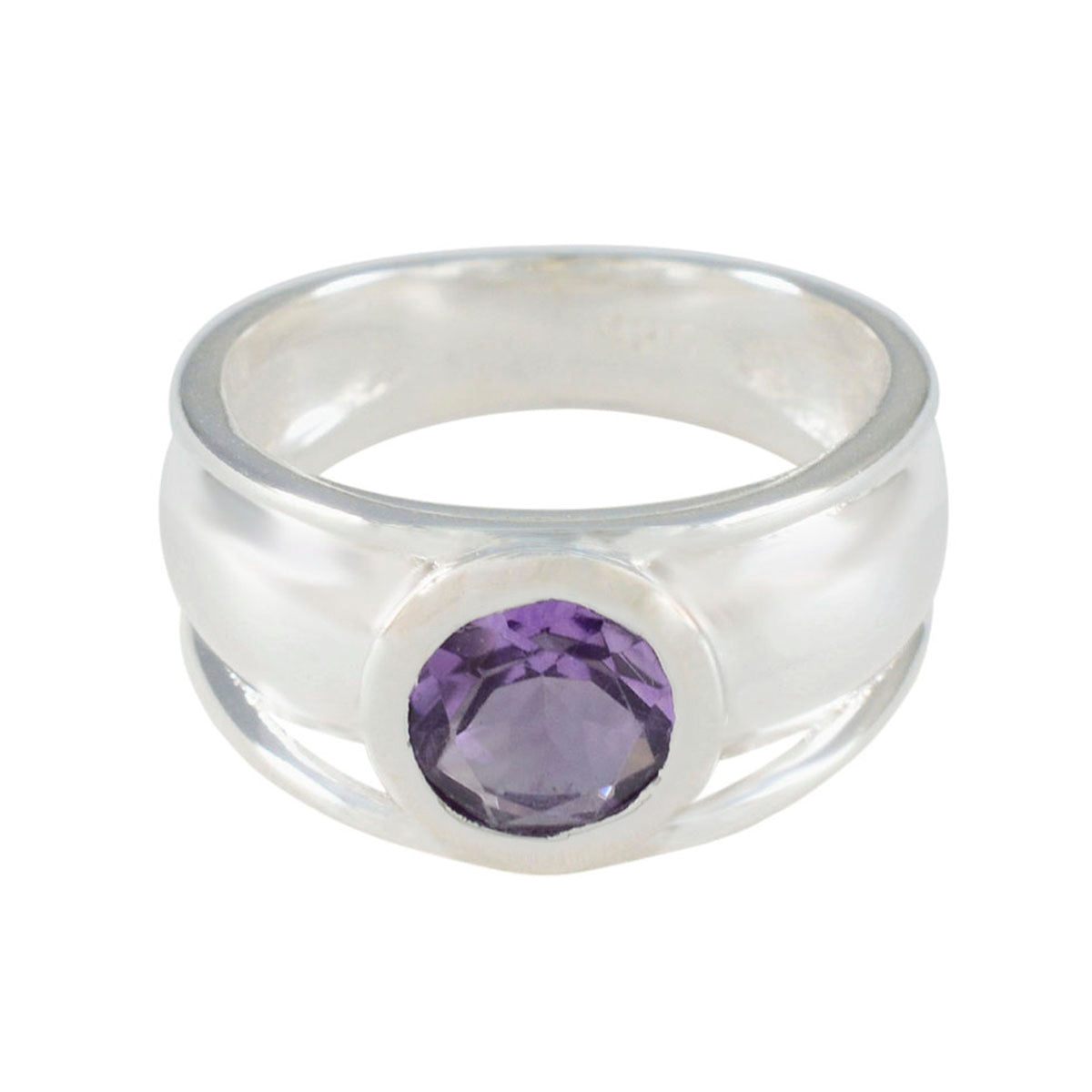 Joaquina Abstract Purple Solitaire Ring Amethyst Purple